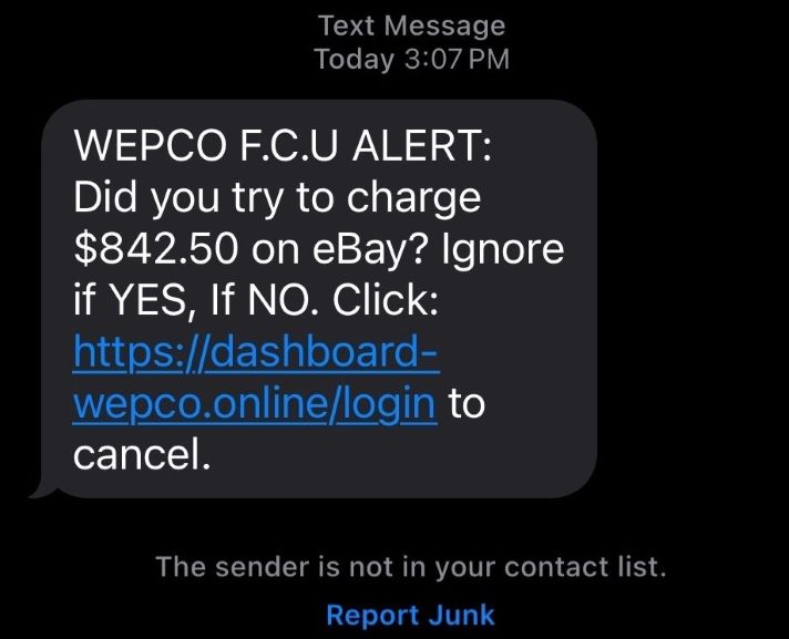 Fake Text Message Screenshot - Purchase Alert