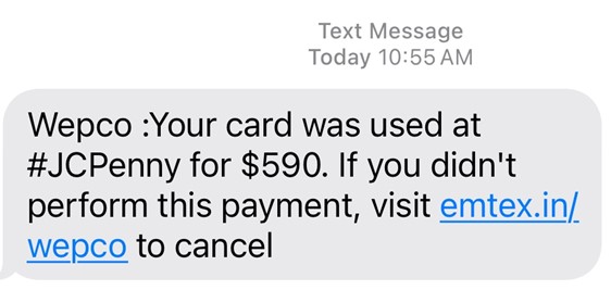 Fraudulent Text